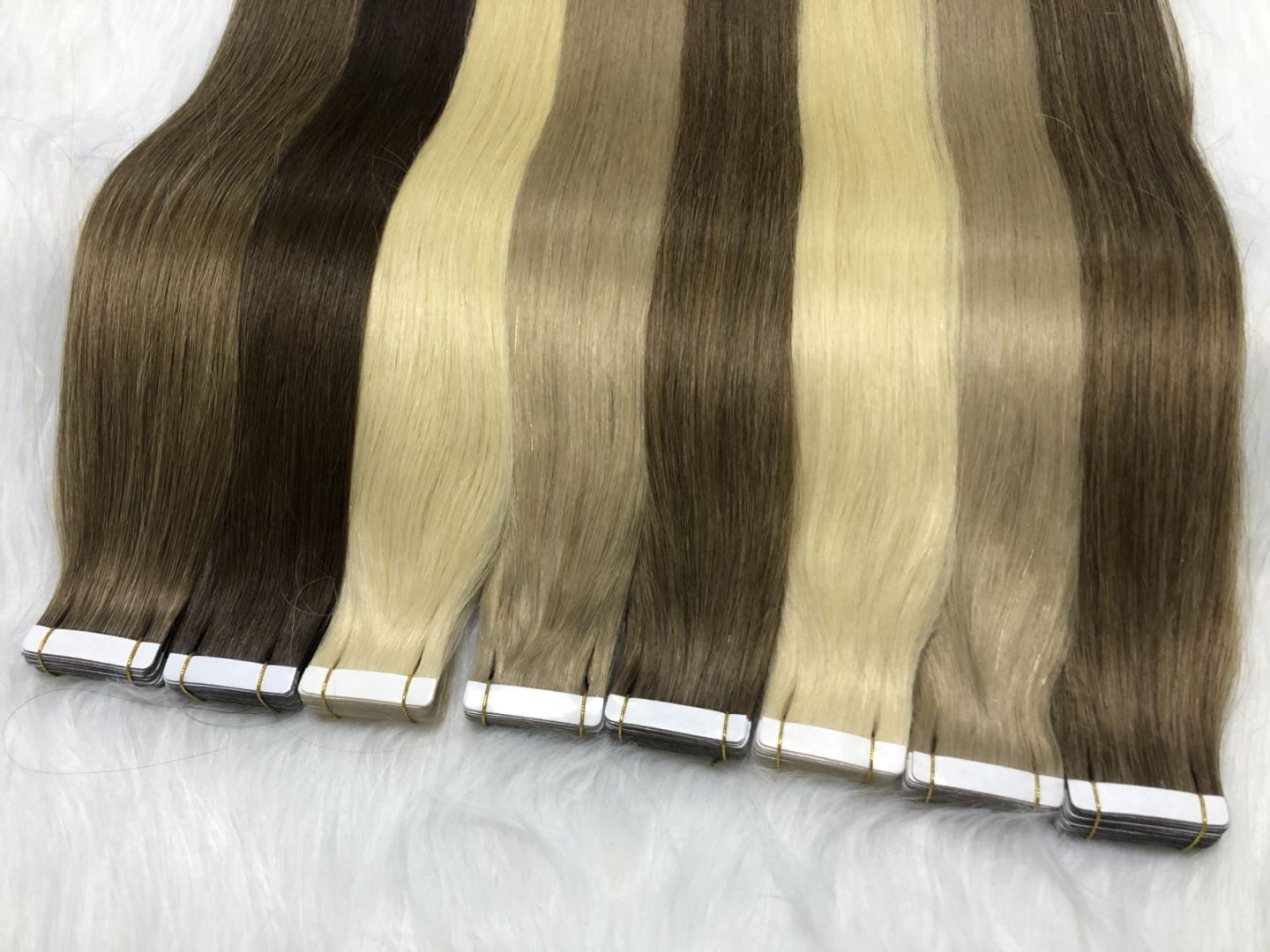 Extensiones de cinta en colores